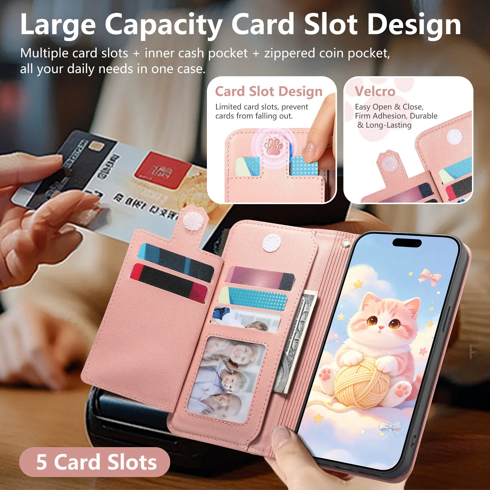 Sevimli Kedi PU Deri Fermuarlı - Flip Leather Case incelemesi ve fiyatı