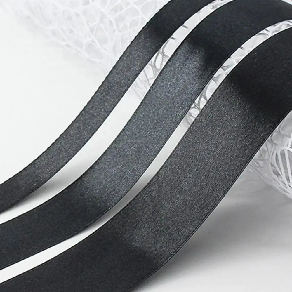 

1Pcs 22m Black Satin Ribbon Queen Bow Memorial Bow Ribbon DIY Handmade Funerals Accessories