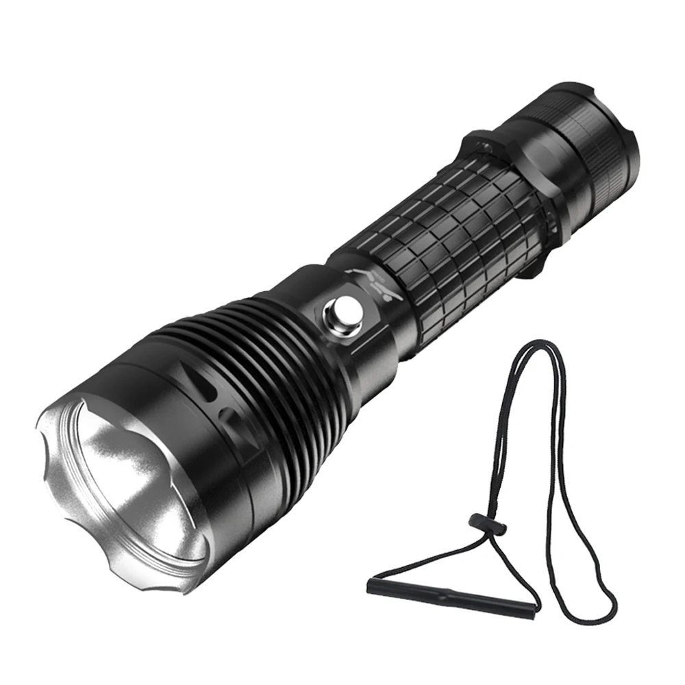 High Power IPX8 Diving Flashlight 5000 Lumens Waterproof Scuba Diving Flashligh Portable Dive Torch 200M Underwater Lamp Lantern