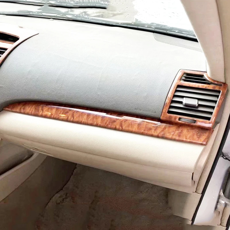 For Toyota Camry 2006- 2011 Wooden Color Interior Dashboard Trim Air Vent Cover Decoration Car Accessories