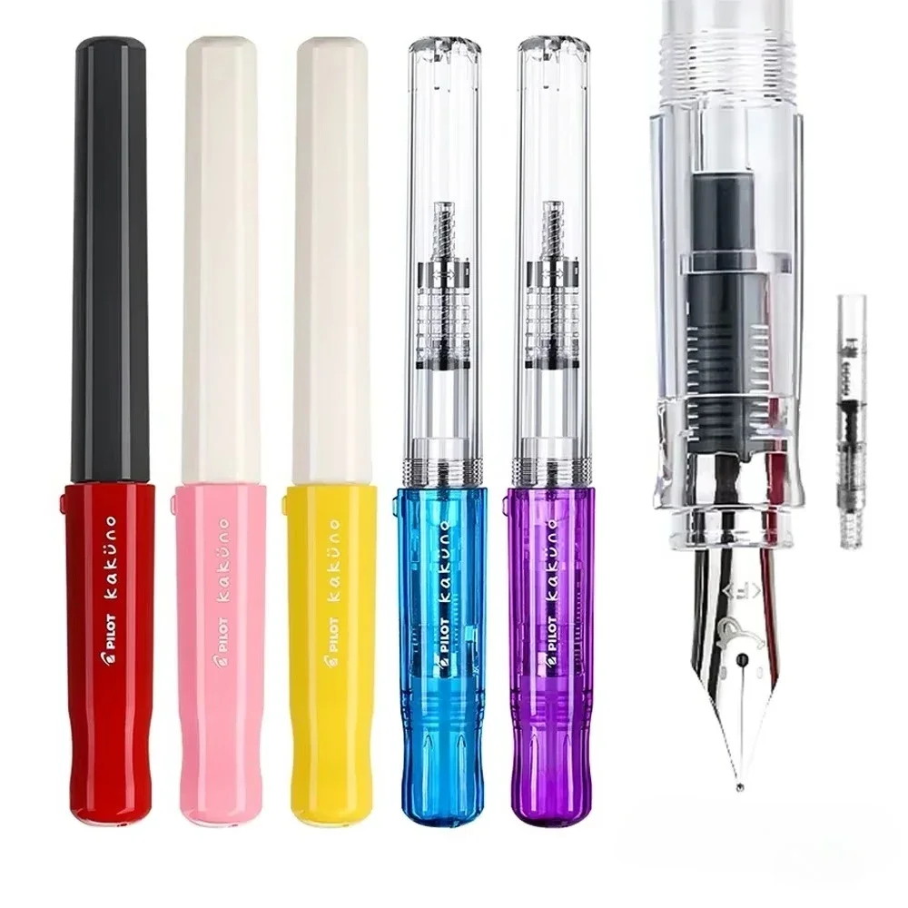 PILOT KaKuno Smile Face Fountain Pen FKA-1SR Replaceable Ink Bag Writing Smooth Stationery Gift Box School Supplies Office
