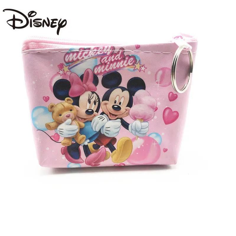 

MINISO Disney 2023 New Digital Coin Purse Ladies Short Clutch Bag Children's Mickey Keychain Storage Bag Coin Purse