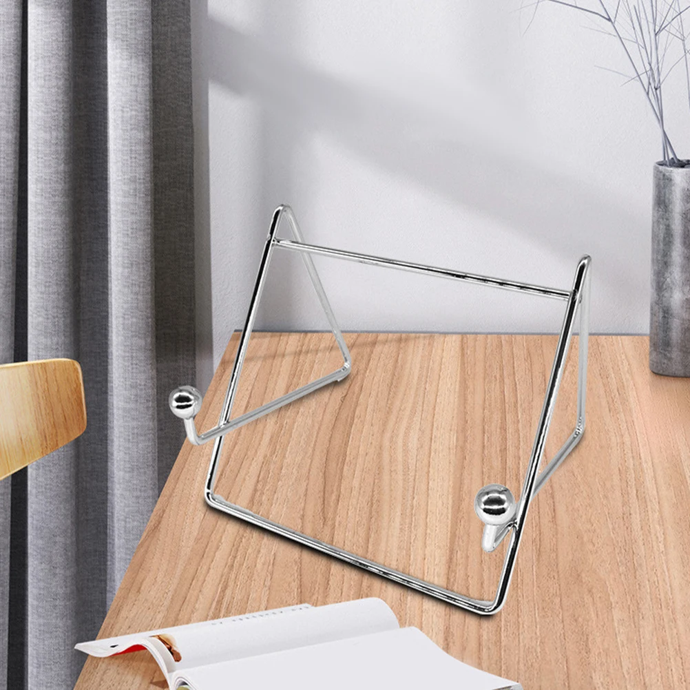

Multi-Functional Display Book Holder Tablet Support Plate Frame Decorative Easel Storage Rack For Home Small Space Iron Metal