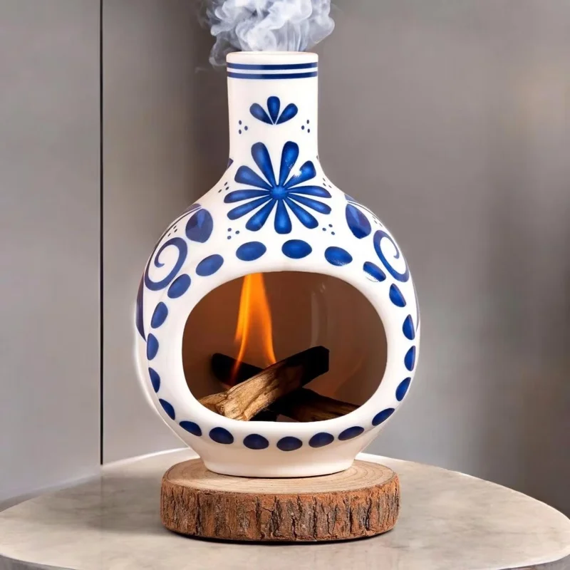 

Ceramic Palo Santo Burner Hand-Painted Zen Decoration for Meditation & Relaxation Unique Home Decor Gift for Wellness Lovers