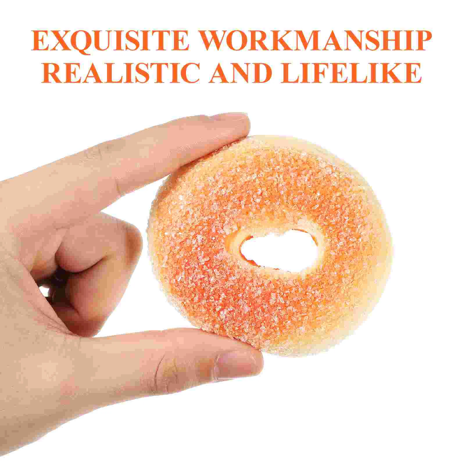 5Pc Simulation Donut Photography Props PU Artificial Food DIY Ornament artificial Donut realistic Donut