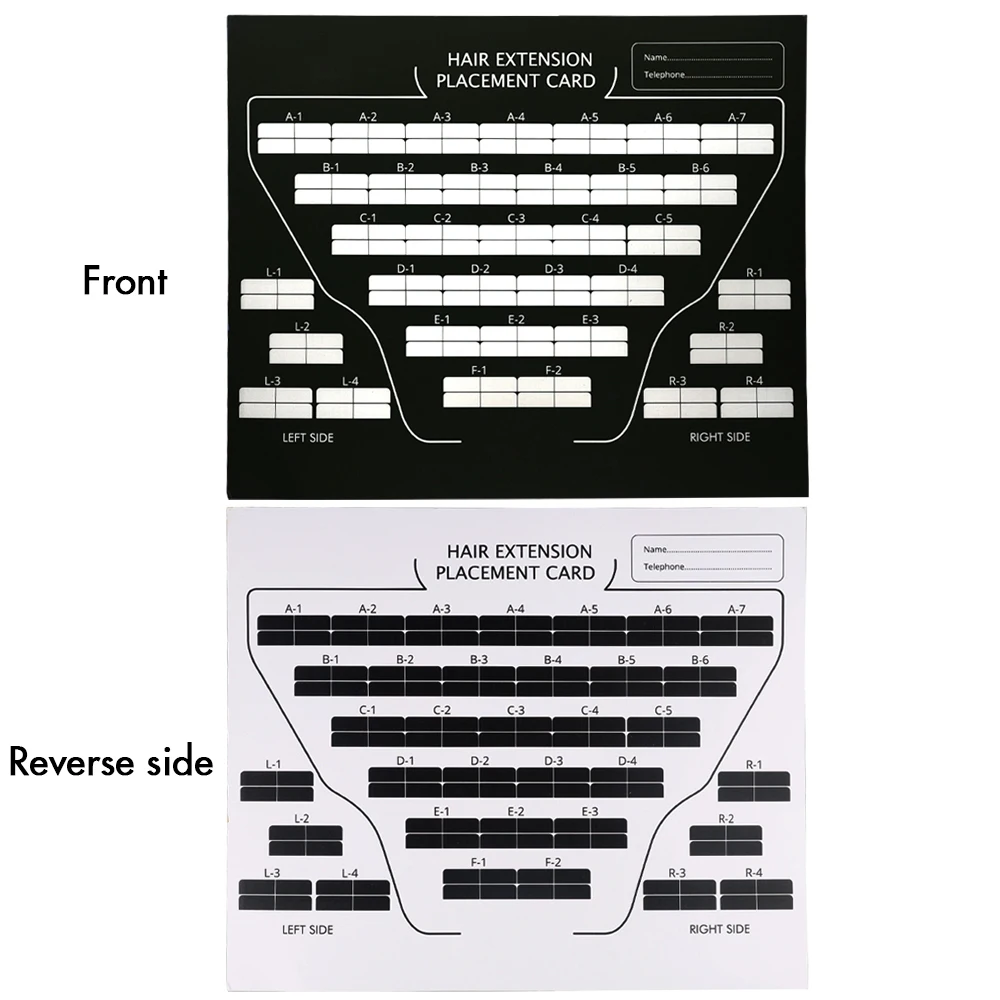 Carte en papier pour le placement d'extension de cheveux, kit de 3 mètres, ruban de remplacement double face