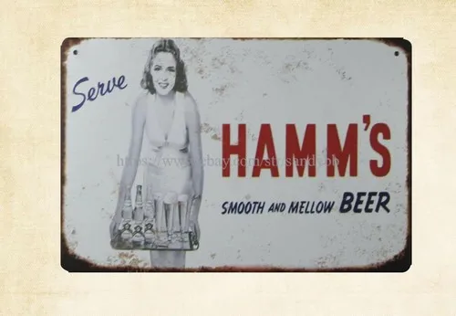 bedroom design ideas HAMM;S SMOOTH MELLOW BEER metal tin sign