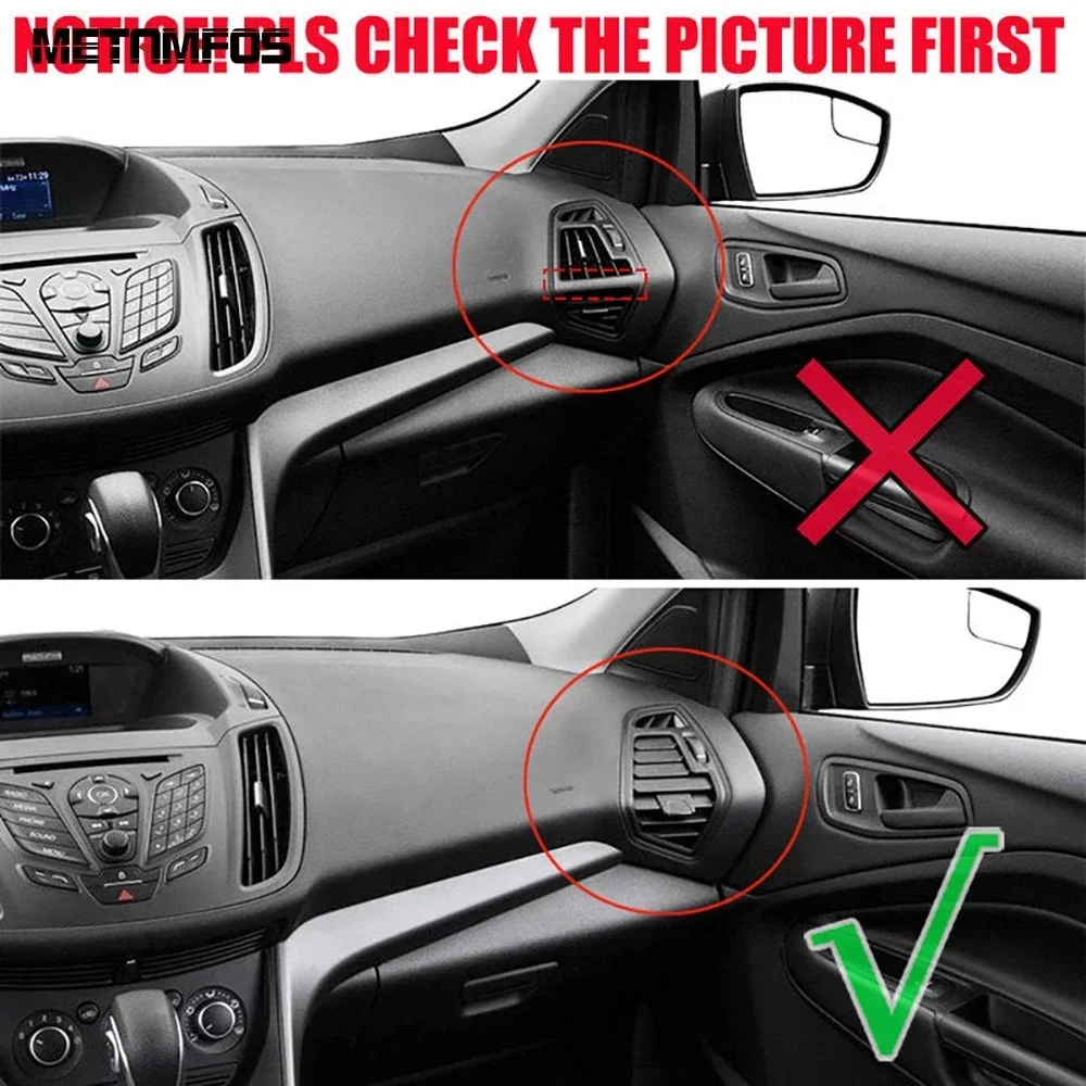 Side Front Air Condition Vent Outlet Cover Trim For Ford Kuga Escape 2016 2017 2018 2019 Carbon Fiber Accessories Car Styling