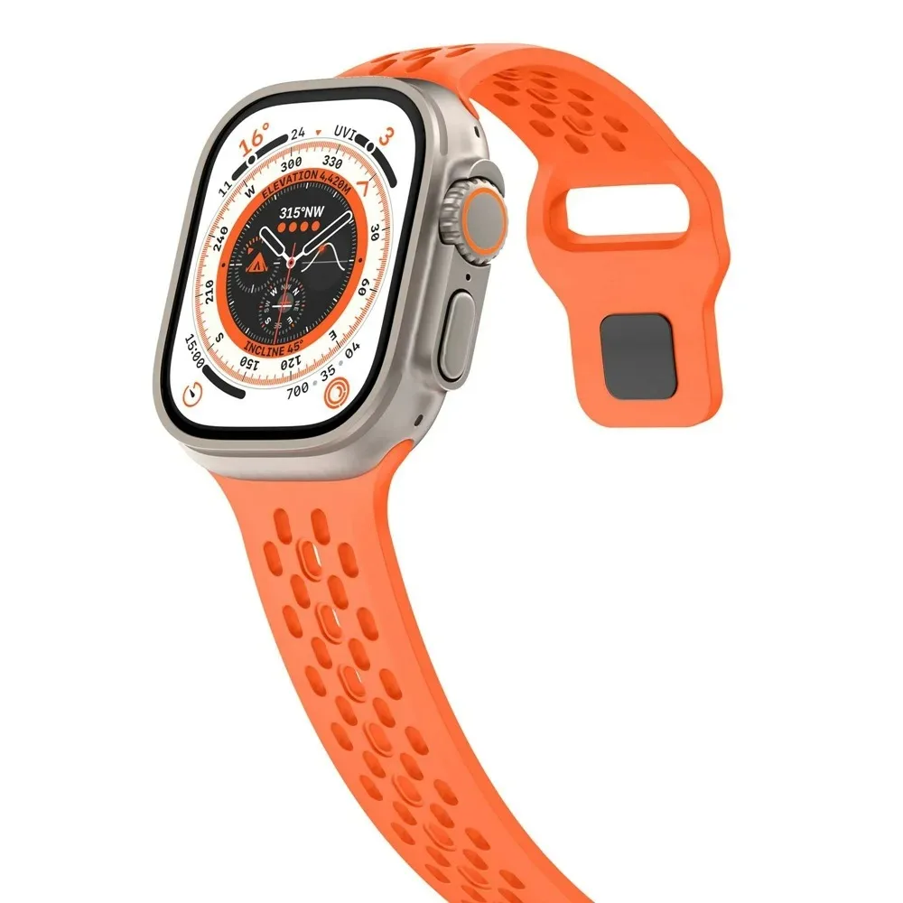 Спортивный силиконовый ремешок для Apple Watch Band 46 мм 45 мм 44 мм 42 мм 49 мм 41 мм 40 мм Браслет iWatch Series 10 Ultra 9 8 7 6 5 4 SE