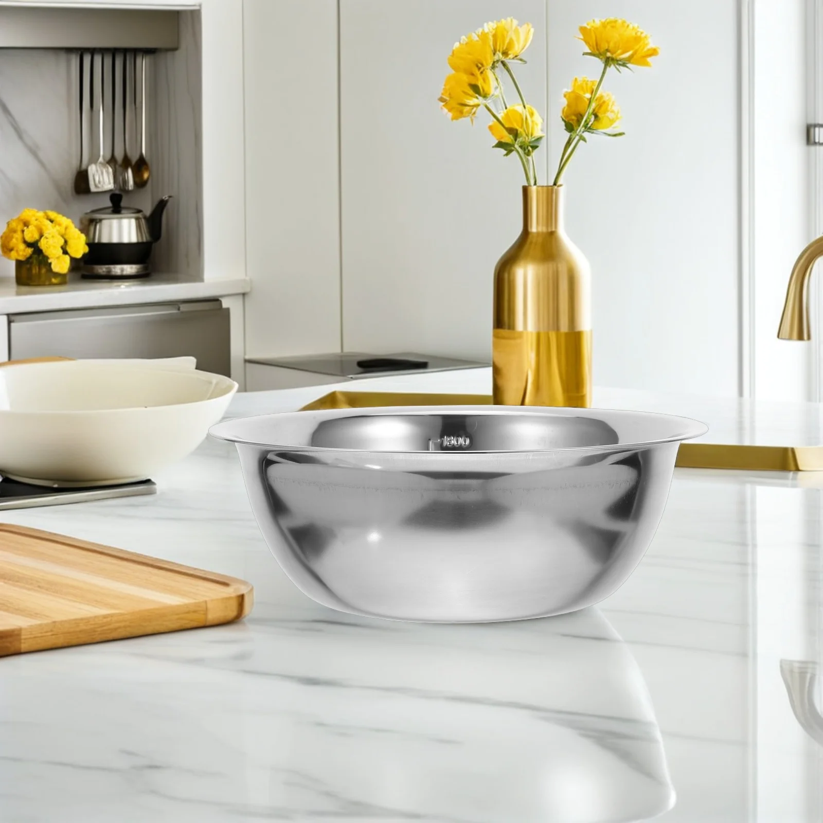 

5Pcs Stainless Steel Food Bowls Nesting Kitchen Prep Mixing Salad Serving Soup Egg Beating Stainless Steel Bowl