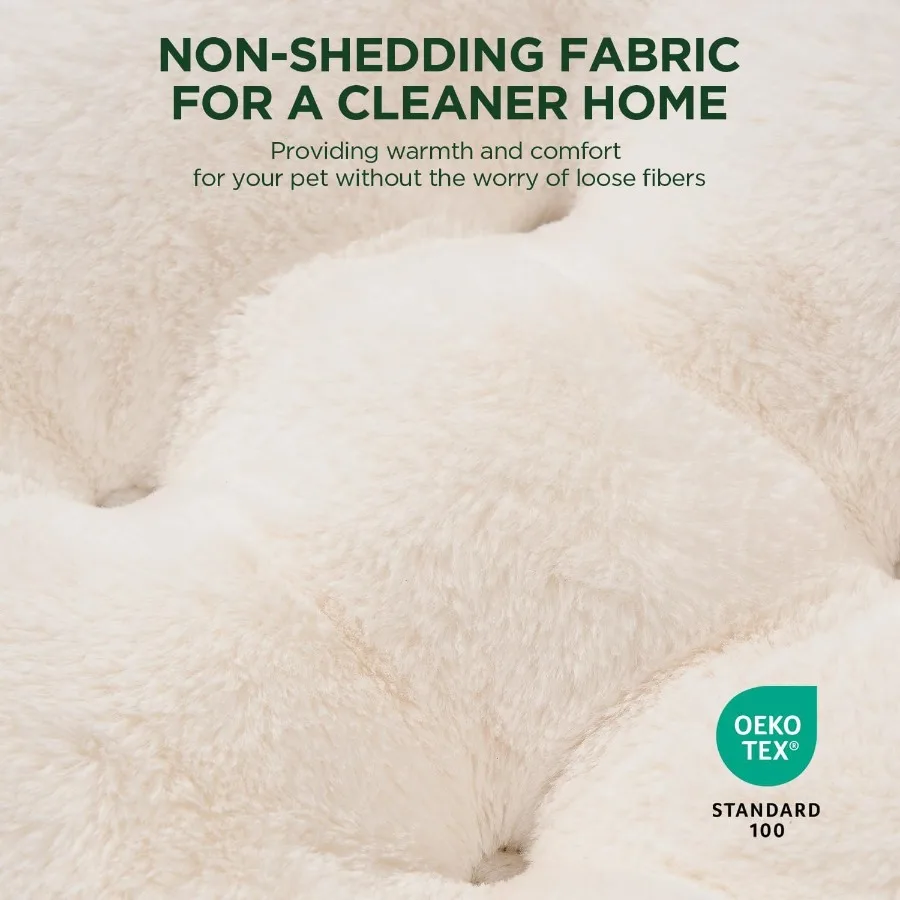 سرير قطط مستدير قابل للغسل للقطط الداخلية، سرير أليف فائق النعومة من الفرو الصناعي مع قاعدة مضادة للانزلاق مثالية للجرو وK