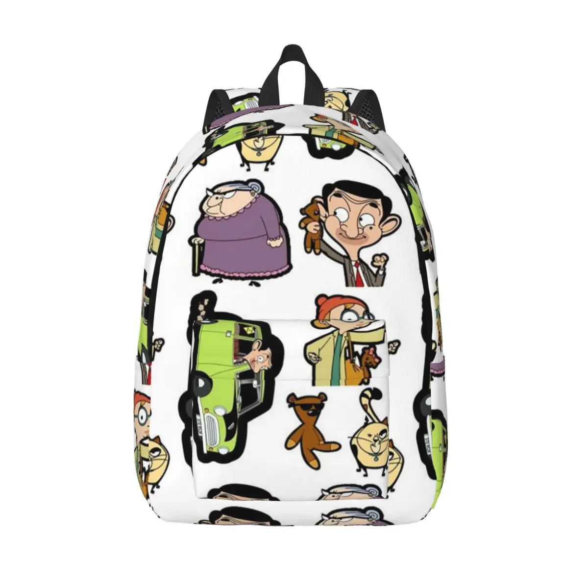 

Mr. Bean Cartoon Student Backpack School Bag Hiking Travel Daypack for Men Women Bookbag Shoulder Bags