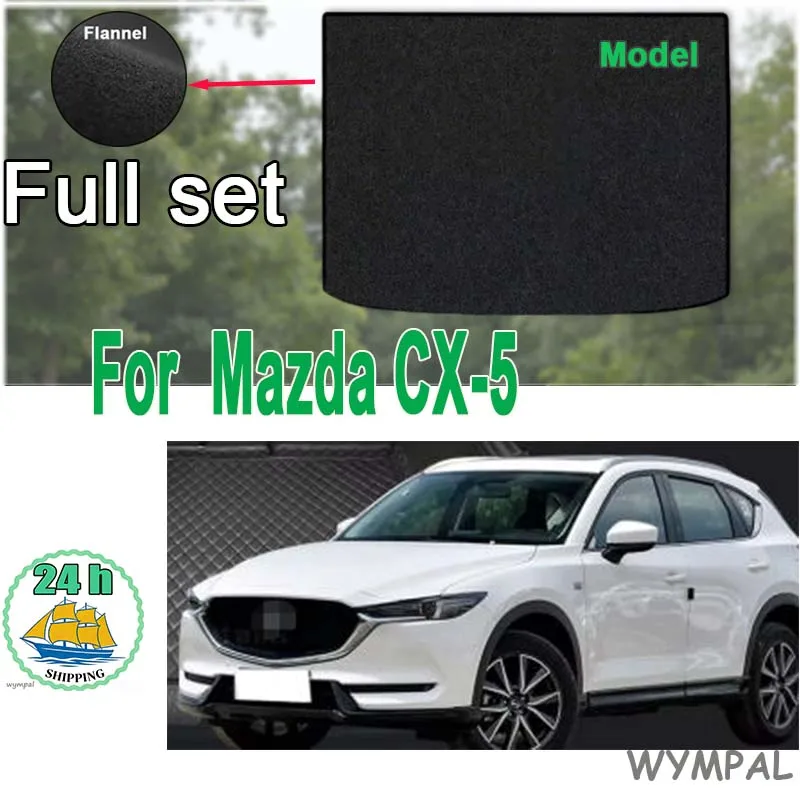 

Velour matsTrunk Mat For Mazda CX-5 2017-2024 Boot Cargo Liner Tray Pad Accessories