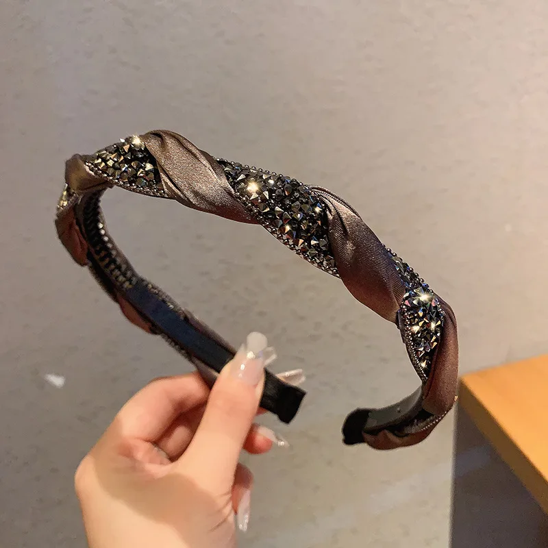 

Korean New Women's Hair accessories Bands for women Vintage Fried Dough Twists Braid Wide Edge headband Face Wash Press Hair