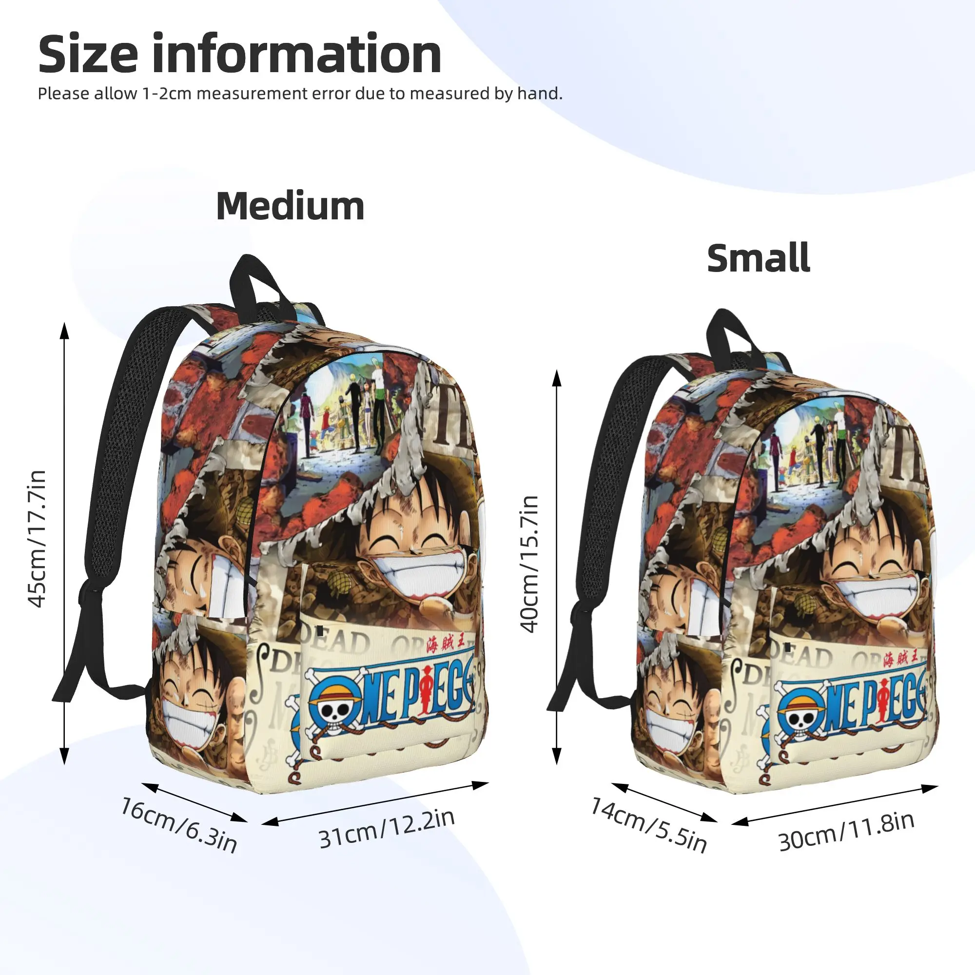 Luffys O-one-pieces  Backpack for Men Women Teenage High School Hiking Travel Daypack  Laptop Shoulder Bag with Pocket view 4