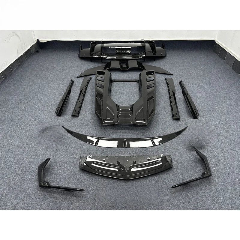 High Quality OEM Style Dry Carbon Fiber Aero Body Kit With Lip Diffuser Side Skirts Spoiler For Revuelto Exterior Tuning Parts