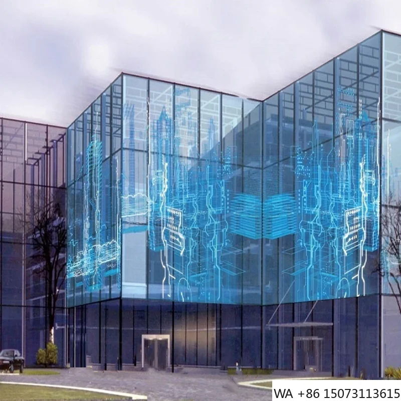 Pantalla LED flexible transparente: alto brillo a todo color para ventanas de construcción comercial