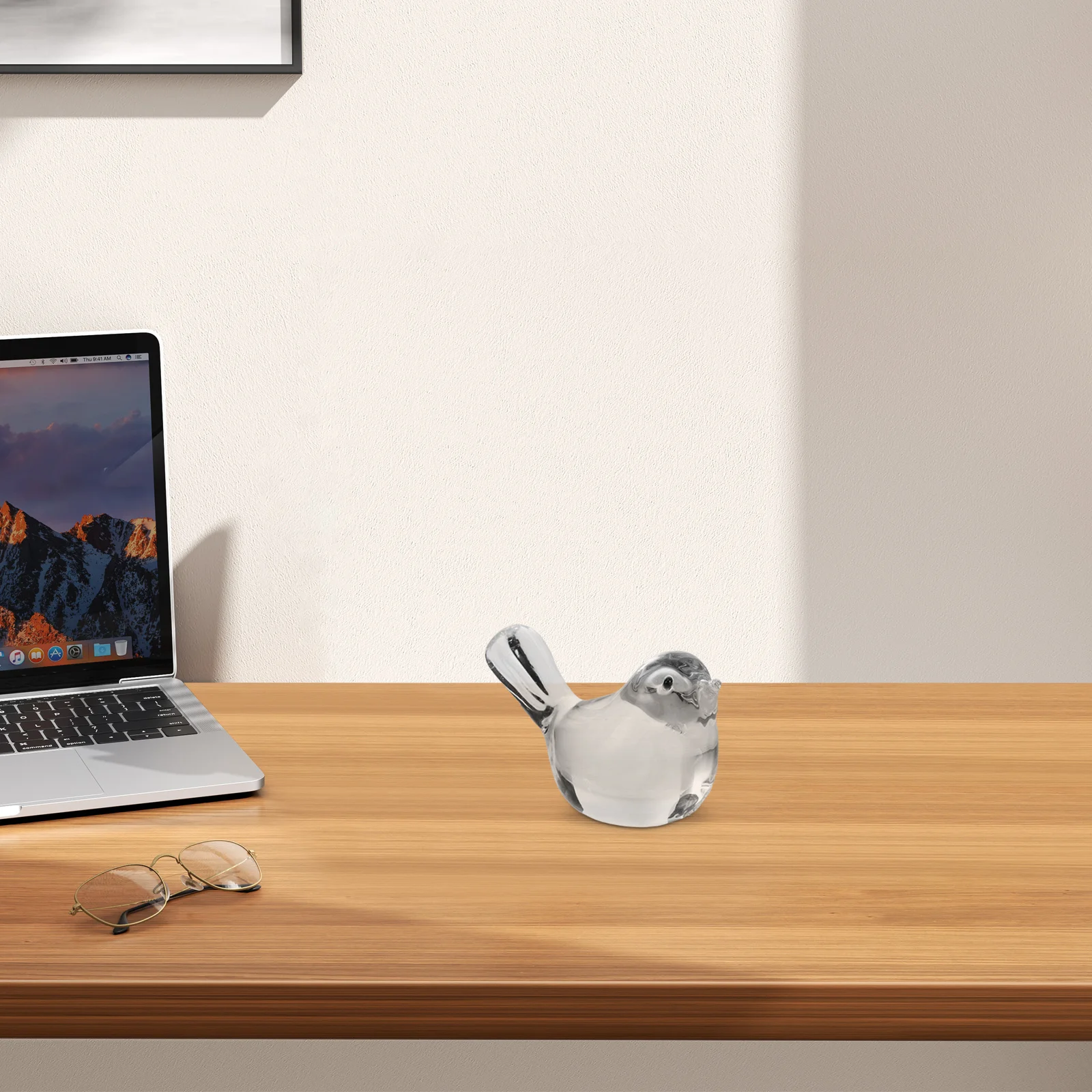 

Crystal Bird Paperweight Handmade Desktop Ornament Pen Holder Display Stand Office Living Room Coffee Table Decor