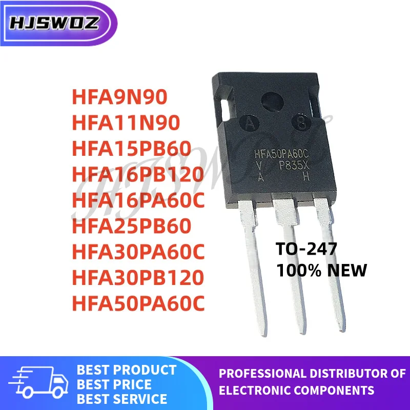 5Pcs/lot New HFA25PB60 HFA16PA60C HFA9N90 HFA16PB120 HFA11N90 HFA30PB120 HFA30PA60C HFA50PA60C HFA15PB60 TO-247