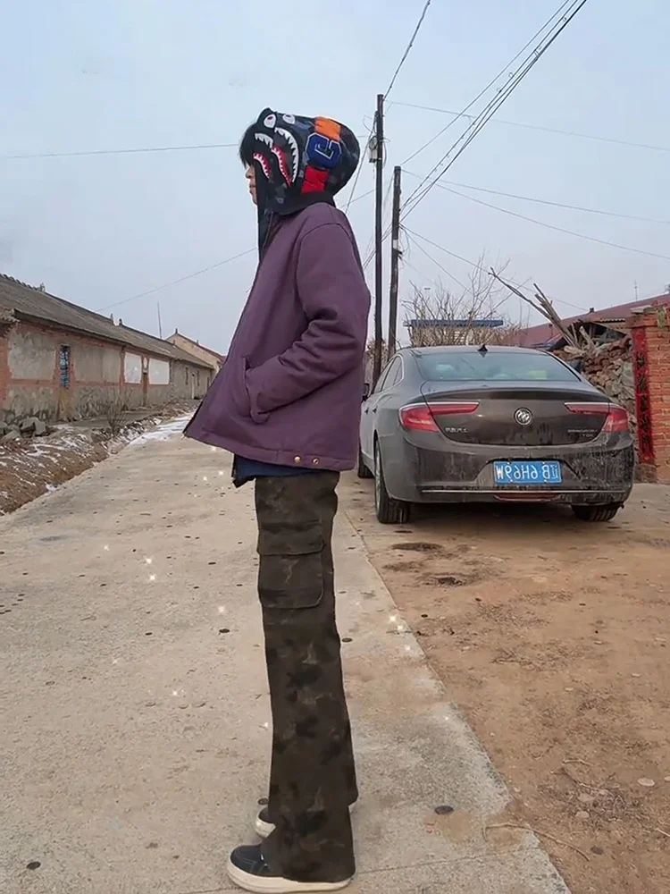 

Cleanfit Camouflage Work Pants Men's Sle Spring Autumn American Retro Knife Slim Fit Casual Straight Leg Trousers