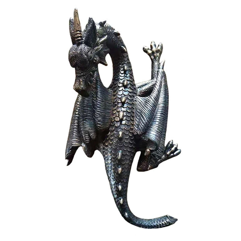 Flying Dragon Head And Tail Swinging Garden Pendant Garden Home Decoration Ornaments Resin Crafts