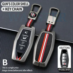 2 3 4 Bottons Metal Car Key Cover Fob Case Shell for Mitsubishi Outlander 2022 2023 Keychain Accessories