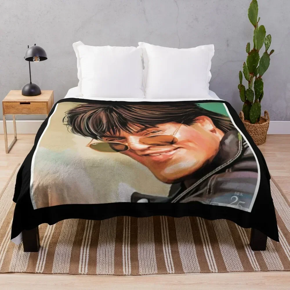 

shah rukh khan painting Throw Blanket For Baby Soft Big Custom Flannel Fabric Blankets