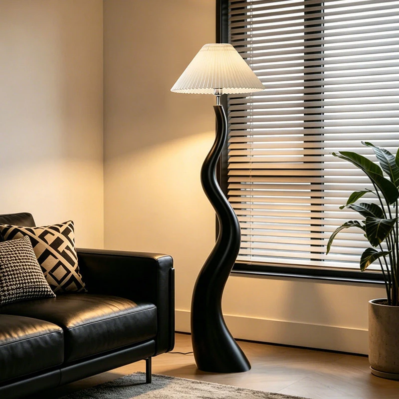 Modern minimalist LED floor lamp, living room, bedroom, study, Nordic Ins style creative remote control dimming vertical lamp, i