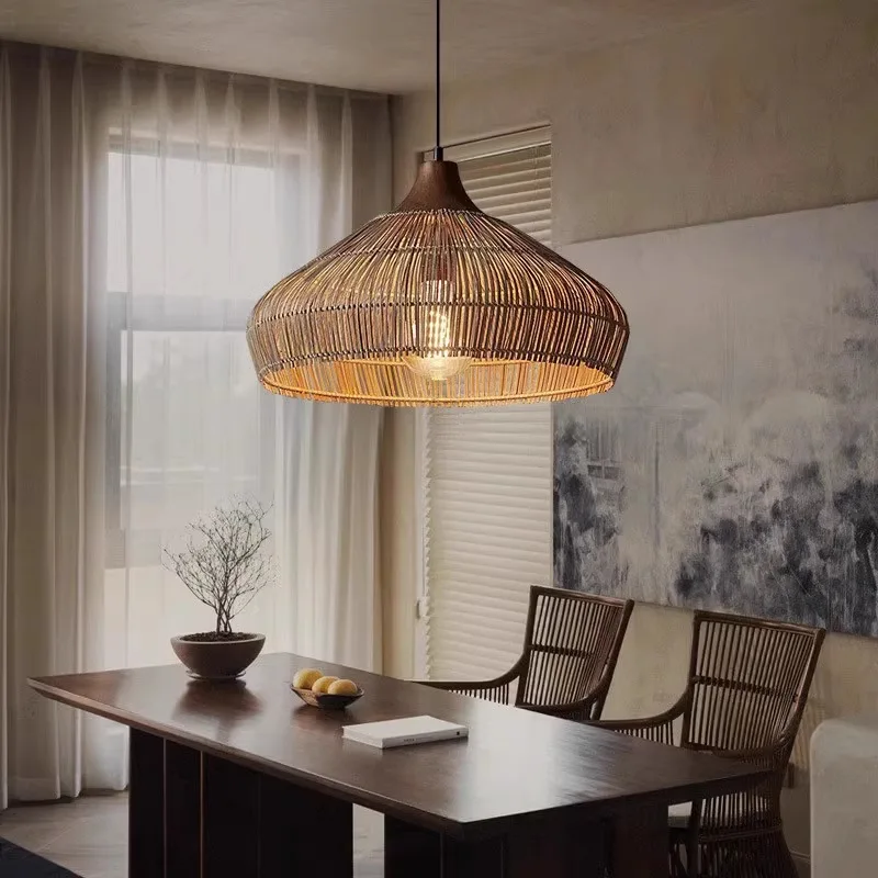 

Rattan Art Chandelier South East Asia Tea Zen Chinese Homestay Chandelier Japanese Living Room Bedroom Dining Room Chandelier