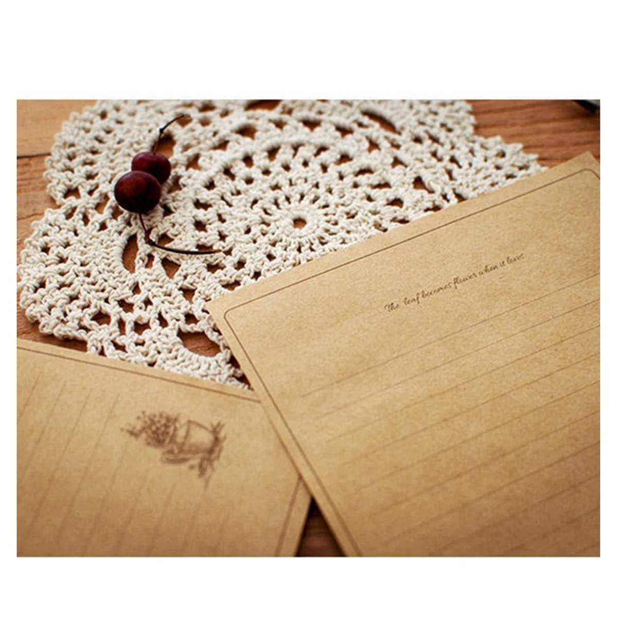 Gfc-12 Pcs Vintage Kraft Paper Writing Paper European Style Paper for Letter Writing Letter Paper Stationery Number 4