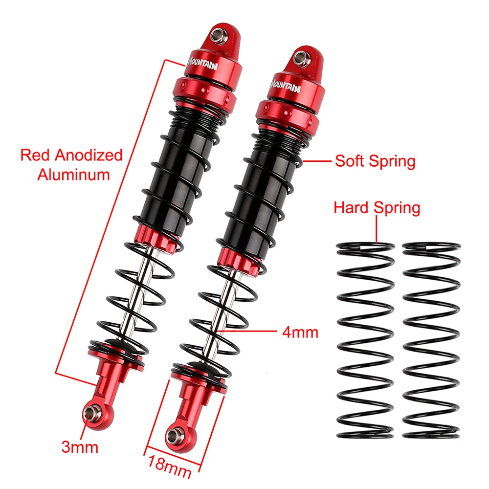 INJORA Aluminiowy amortyzator 90/100/110/120 mm do gąsienic 1/10 RC Axial SCX10 90046 Capra AXI 231017   TRX-4 Gen8