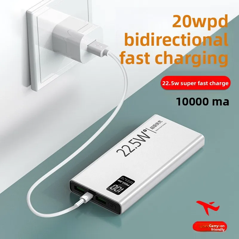 Free Shipping Crossborder Exclusive TwoWay SuperFast Charging Power Bank Mini Portable LargeCapacity UltraThin Power Bank