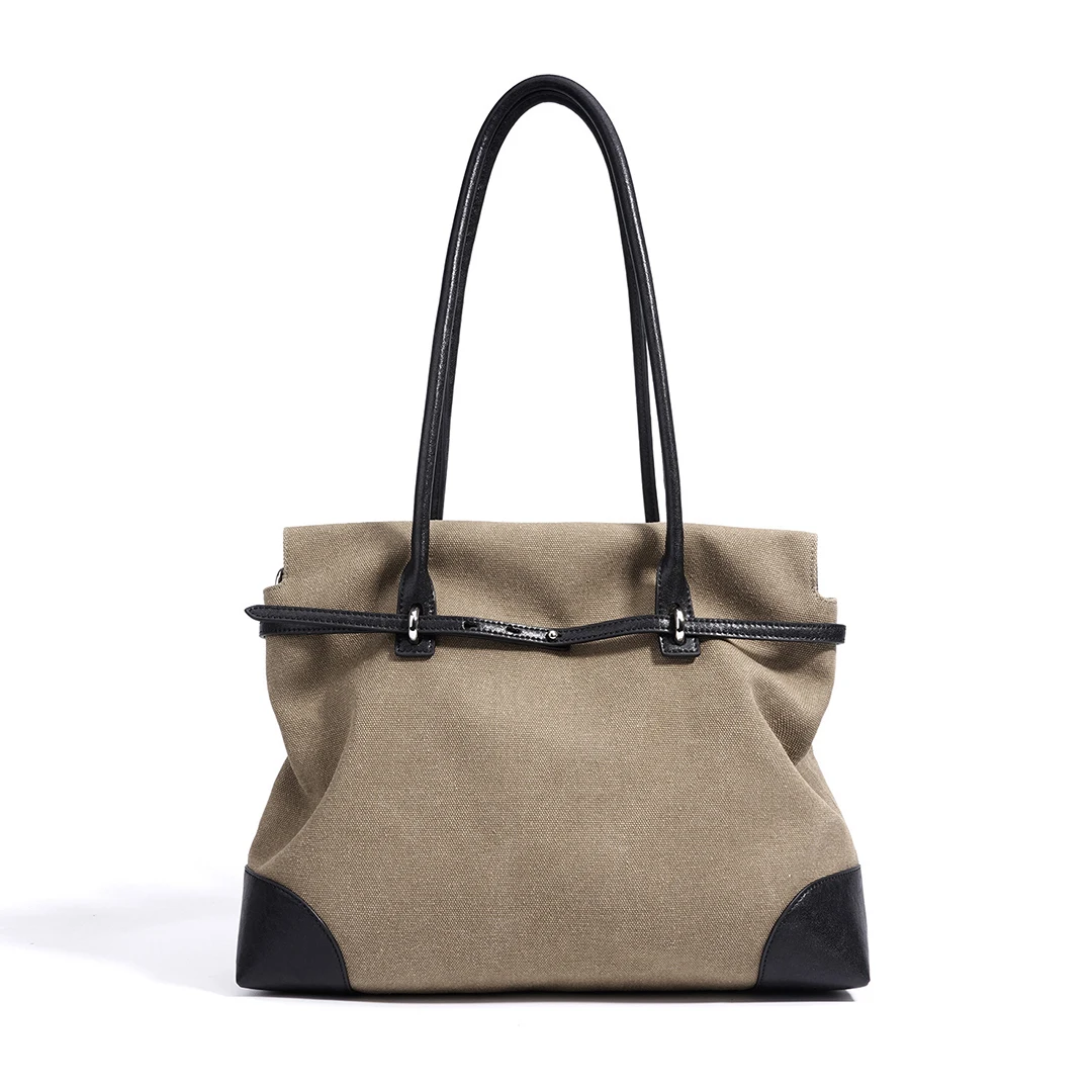 

Сумка-тоут Mendy с верхней ручкой, женская сумка из холста и кожи, элитная сумка большой вместимости, новинка 2026 года, дизайнерская сумка-переноска