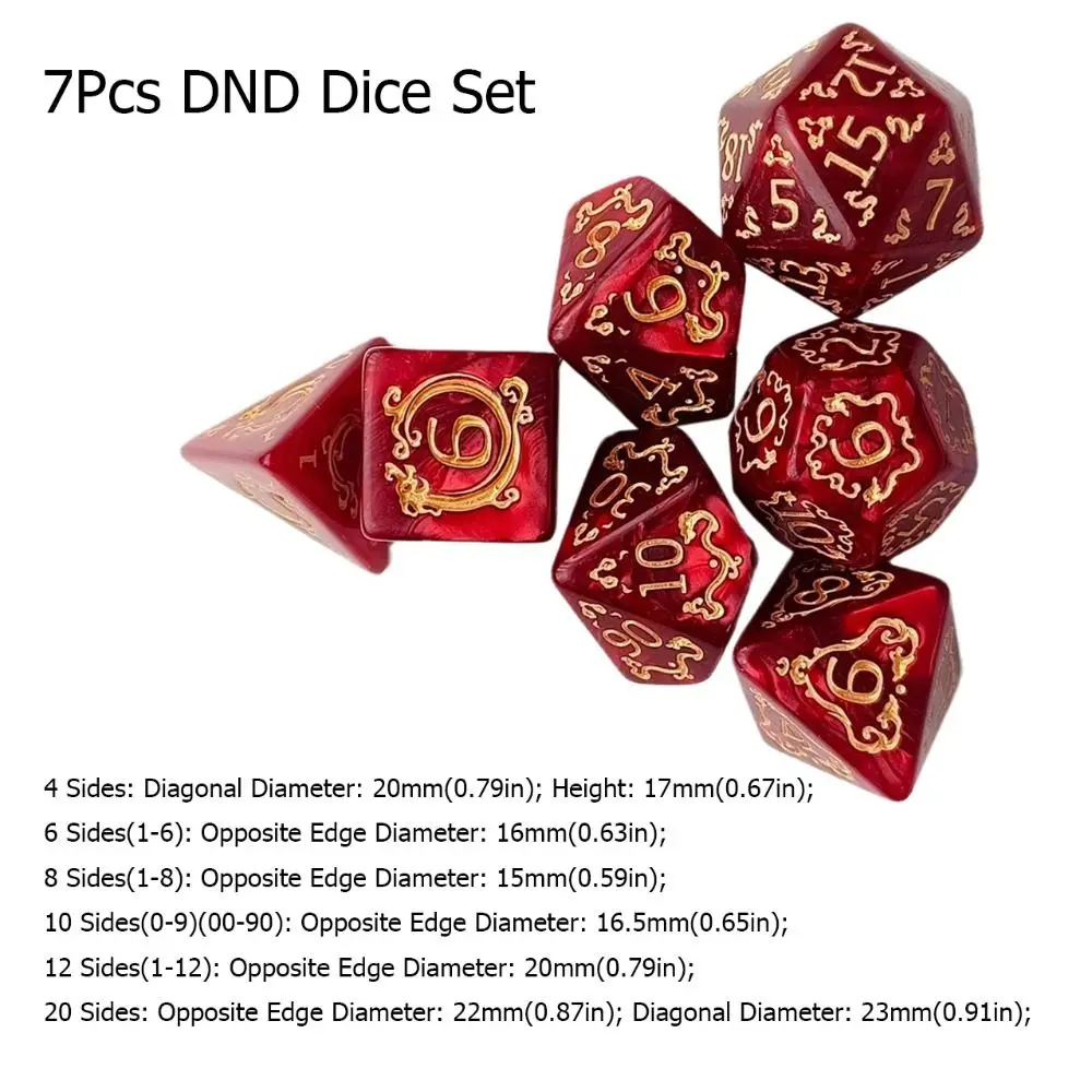 Juego dados acrílicos DND diseño dragón para pesca - imagen 5