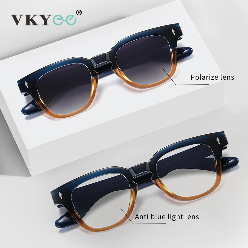 VICKY High Quality Prescription Polarised Sunglasses Men  Anti-blue Light Photochromic Myopic Astigmatism Glasses Women S31110