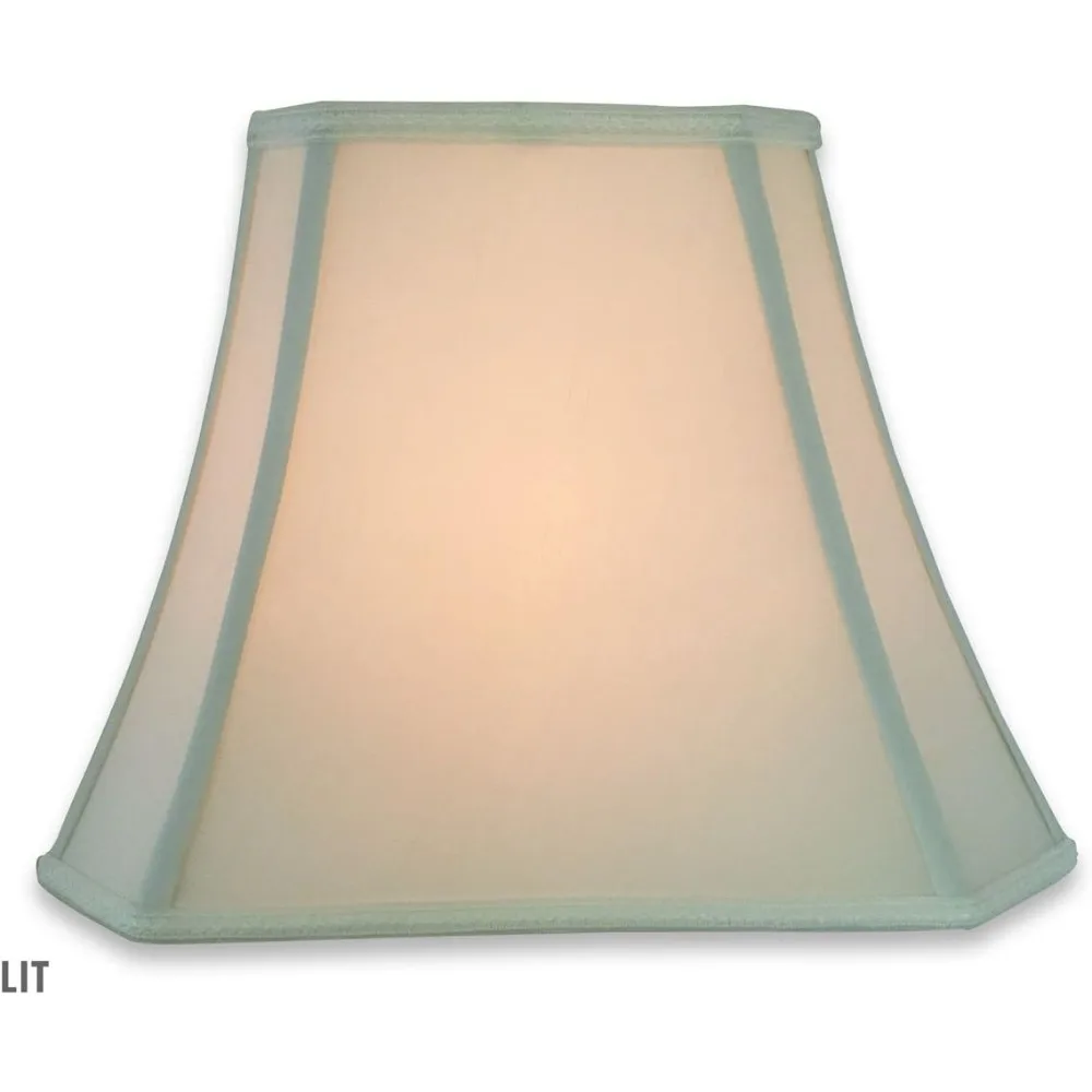 غطاء مصباح جرس مصمم مستطيل، سبايدر فيتر، أبيض، 8x14x10.6، تصميم داخلي حديث، DSO-68-14WH #3