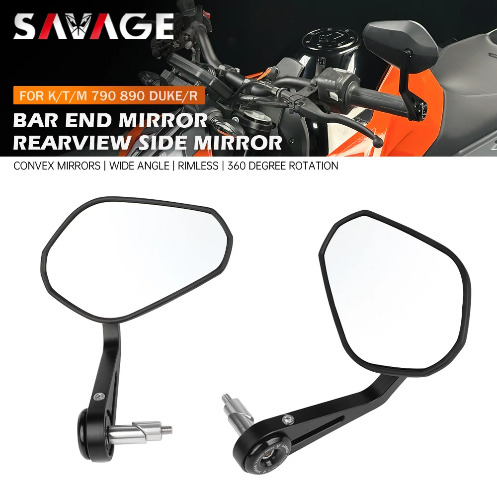 

Motorcycle Rearview Handlebar End Mirror For 690 790 DUKE 890 DUKE R Adjustable Bar End Side Rear View Mirrors 790DUKE 890DUKE