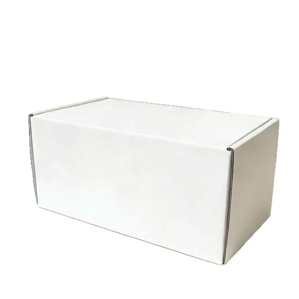 Double Sided White Shipping Carton Thickened Corrugated Mailer Box Rigid Foldable Packaging Case For Safe Parcel Delivery