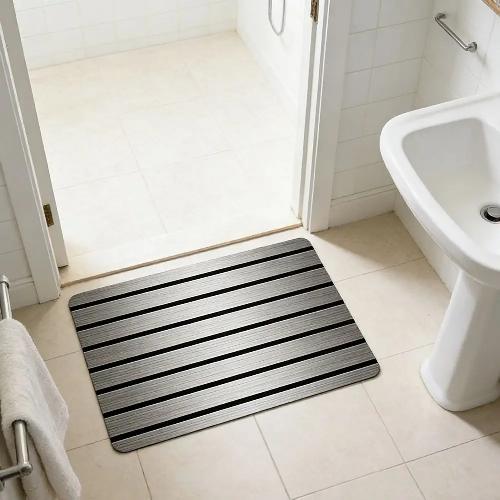 

Creative Wear-resistant Bathroom Mat Anti Slip Soft Anti Dirty Floor Mat Quick Dry Decoration Diatom Mud Door Mat Wet Areas