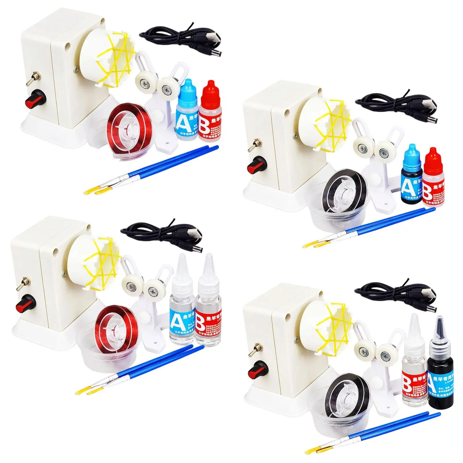 Machine à fabriquer des cannes à pêche DIY, machine à enrouler des cannes à pêche, équipement de canne à pêche, facile à utiliser, support en résine époxy, outil de collage rotatif