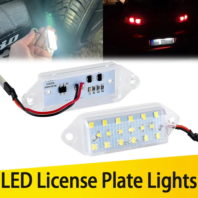 2PCS Canbus LED License Plate Light for Mitsubishi Lancer EVO VIII 2004-2008 EVO X 2008-2018 Evolution X Tail Tag Number Lamps