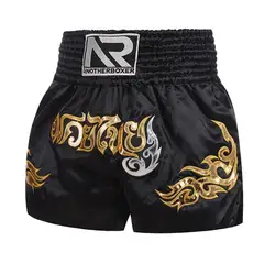 Boxing Shorts Anti-friction High Elasticity Breathable Muay Thai Cord Design Kickboxing Shorts for Men Mma Sanda Training Pants