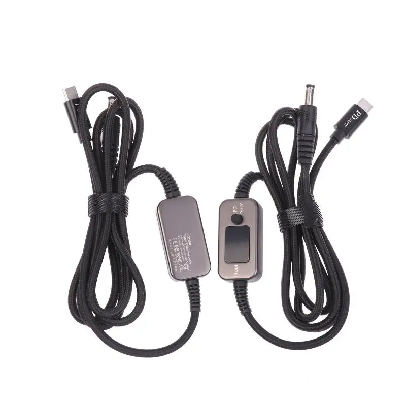Ladegerät Konverter Adapter Deception Line Einstellbare Spannung TYPEC Revolving DC Optisches Modem Router Notebook Schnellladeleitung