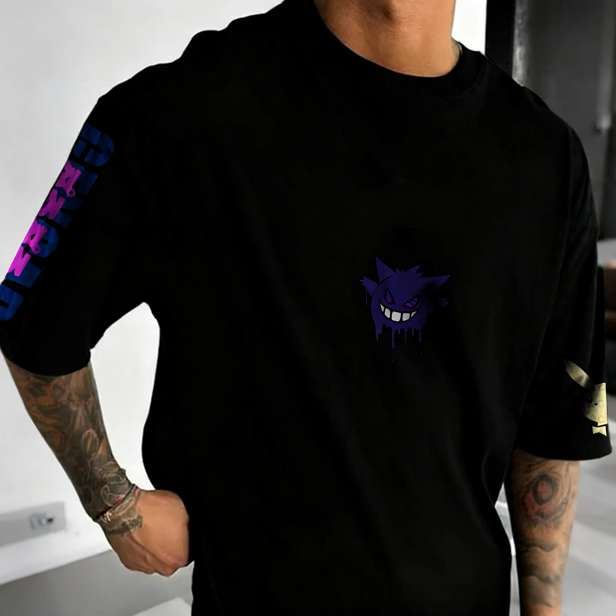 Camiseta de marca Pokémon Anime Co, novedad de verano 2025, camiseta de manga corta holgada informal de estilo americano con estampado de Pikachu para padres e hijos