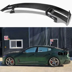 Use For KIA K8 Stinger Spoiler Real Glossy Carbon Fiber Rear Wing GT Style Sport Accessories Body Kit Stinger Rear Spoiler 14-19