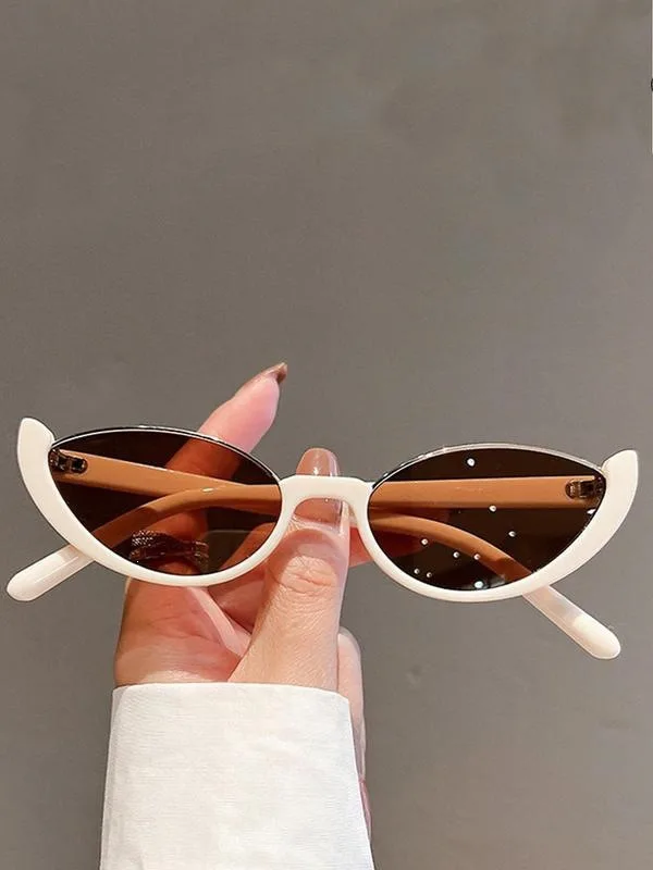 Women's Cat Eye Fashion Glasses, Suitable As Decoration, Street Style, Beach Accessory, Ideal For Women's Autumn/Winter Outfits, Business Casual, Gifts, Y2K Music Festivals, Summer Beach Vacations, Outdoor Travel, College Style, Back To School Season
