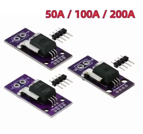 Module de capteur de courant Hall 50A 100A, linéaire analogique AC DC 3.3V-5V ACS758 ACS758LCB-050B 100B-PFF-T pour connecteur de modèle Arduino RC