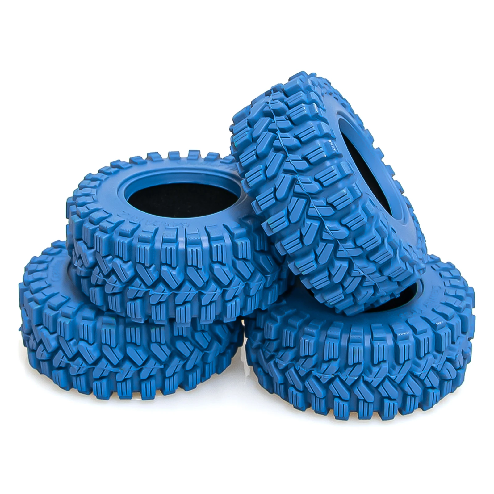 

OKHL 1.2" Rubber Tires Wheel Rock Tyres with Foam Insert for RC 1/18 1/24 TRX4M SCX24 FCX24 Remote Control Cars Upgrade Parts