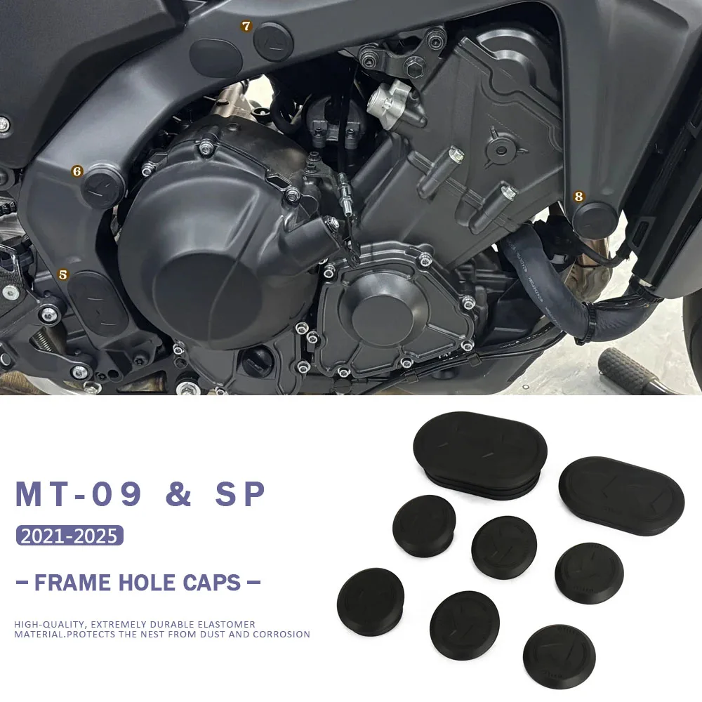 

MT09 SP Frame Hole Cover Caps Plug For YAMAHA MT 09 MT-09 SP 2021 2022 2023 2024 2025 Motorcycle Frame Cap Decoration Kit