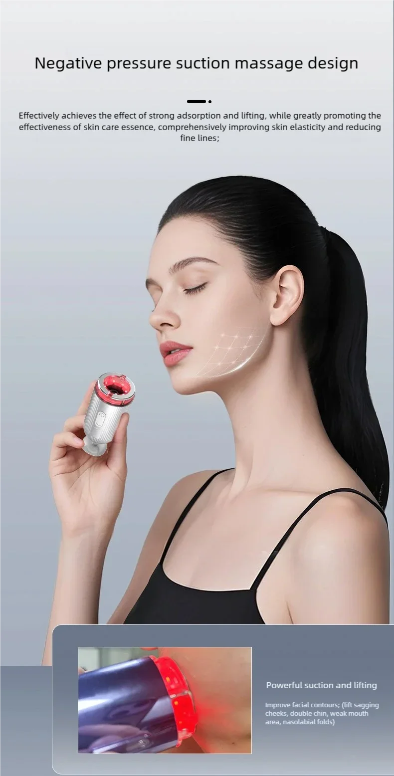 Masseur Facial EMS, thérapie à la lumière LED, Vibration ionique sonique, raffermissement de la peau, Lifting du visage, dispositif de beauté Anti-rides, outil de soins de la peau